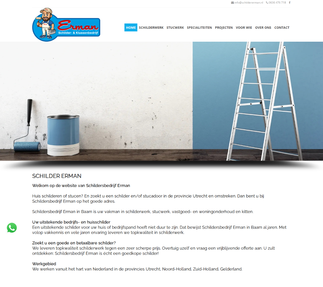Oude website voorbeeld